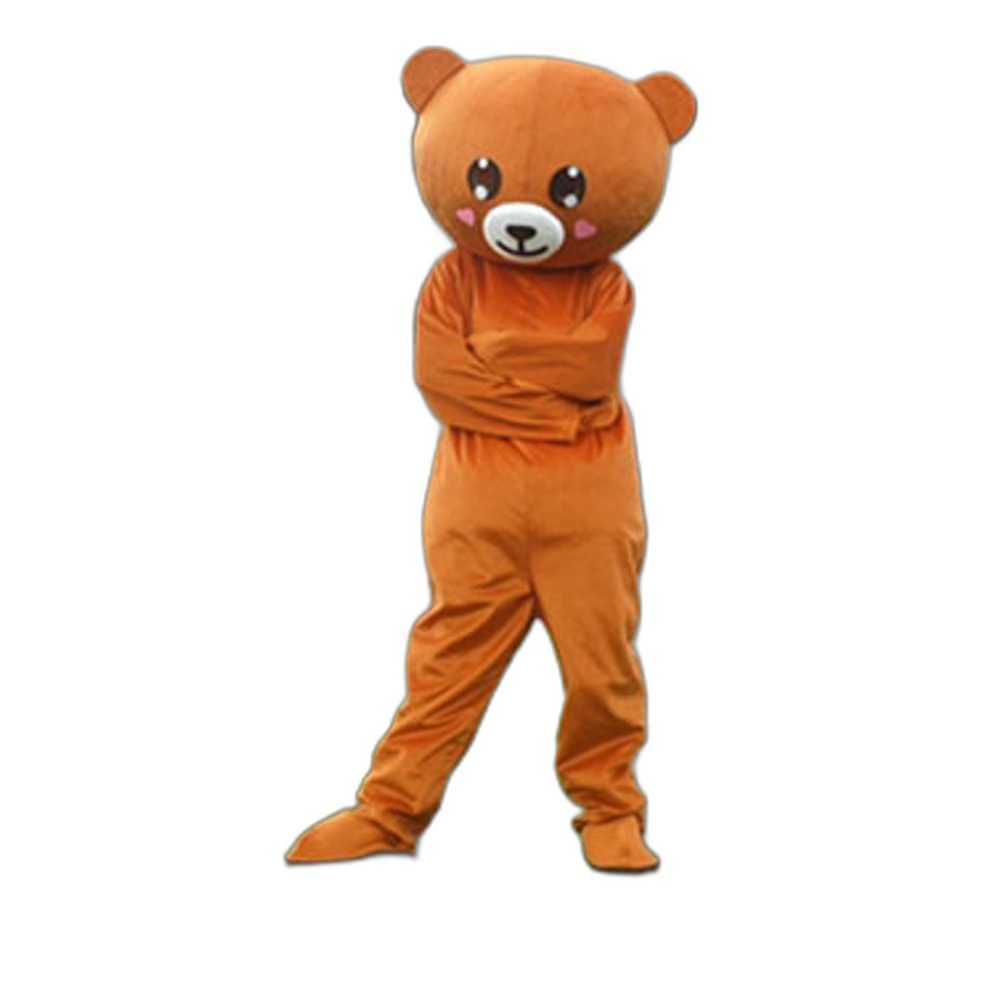 인형탈 곰돌이 캐릭터 공연 체험 행사용 코스튬 A형 브라운(S-L) - 상품 이미지