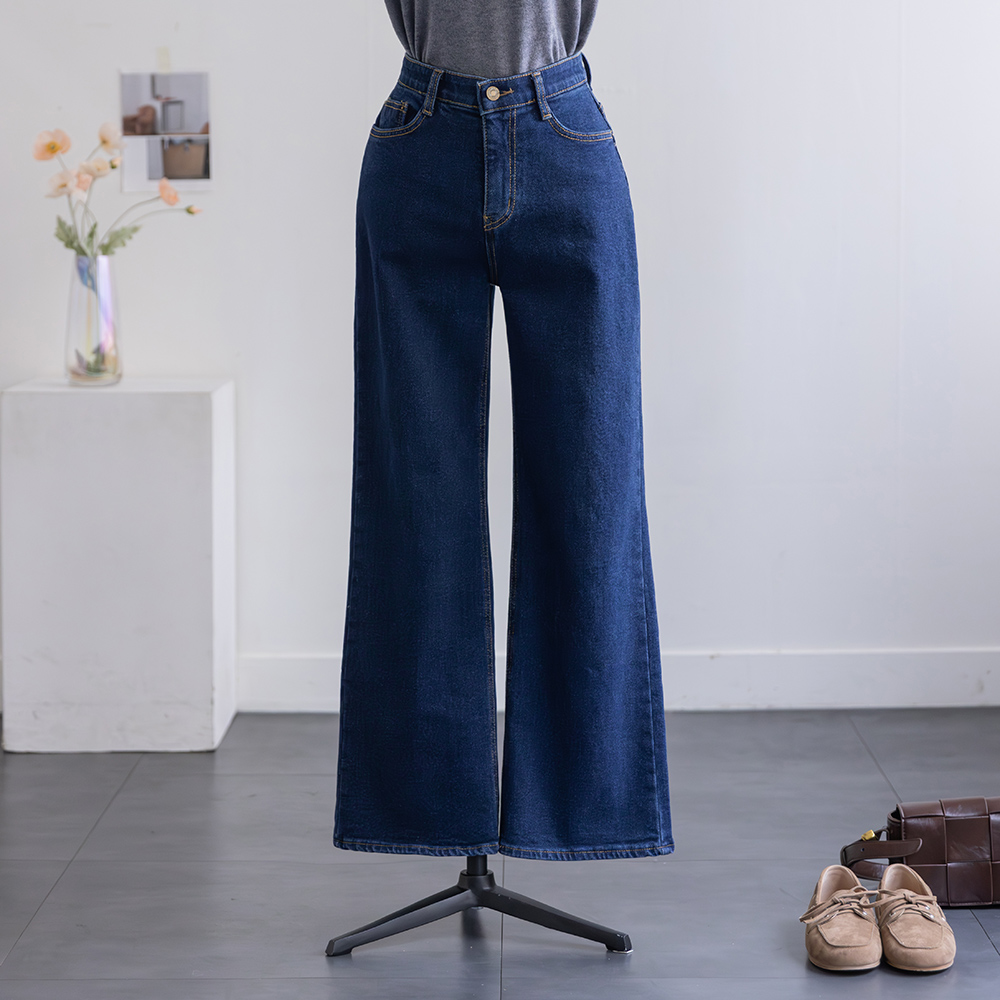 [오픈할인/정상가41600] 헨덴 세미와이드 히든밴딩 겨울 기모 데일리 데님 팬츠 - 상세 이미지 2