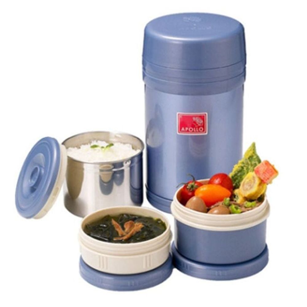 아폴로 보온 도시락통 세트 찬합 런치 박스 1100ml - 상품 이미지
