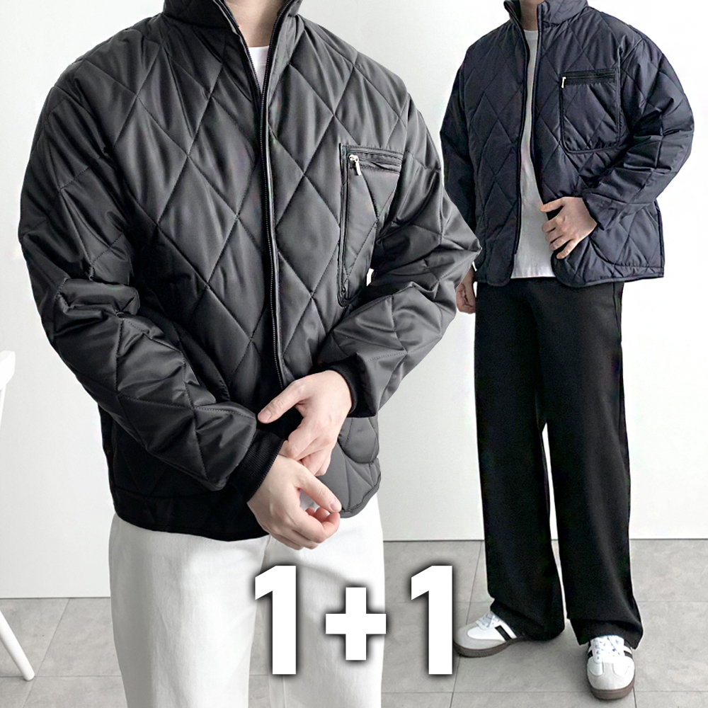 1+1 깔깔이패딩 군대깔깔이 겨울작업잠바 빅 사이즈 군용 돕바 - 상품 이미지