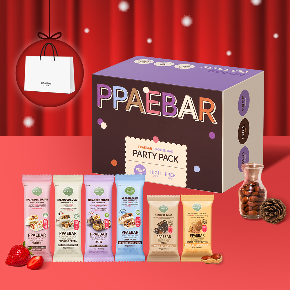 저당 단백질바 빼바 리얼초콜릿 프로틴바 사무실간식 파티팩, 10개입, 1개