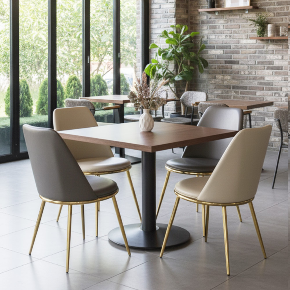 1+1 돌체 인테리어 디자인 카페체어 골드 식탁의자