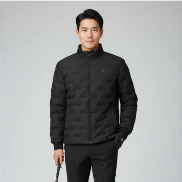 헤지스 남성 겨울 클래식한 퀼팅 패턴 필드룩 골프웨어 다운 패딩점퍼 - 상품 이미지