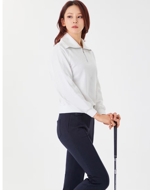 볼빅 여성 봄가을 스포티한 래글런 패턴 필드룩 골프웨어 스윙 티셔츠 - 상세 이미지 4