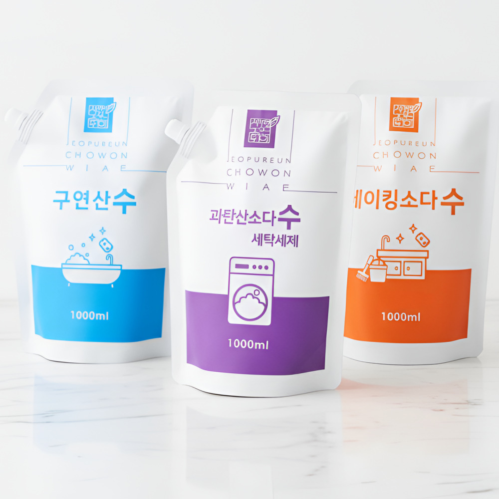 과탄산소다수 구연산수 베이킹소다수 1000ml 워터 액상형 세트