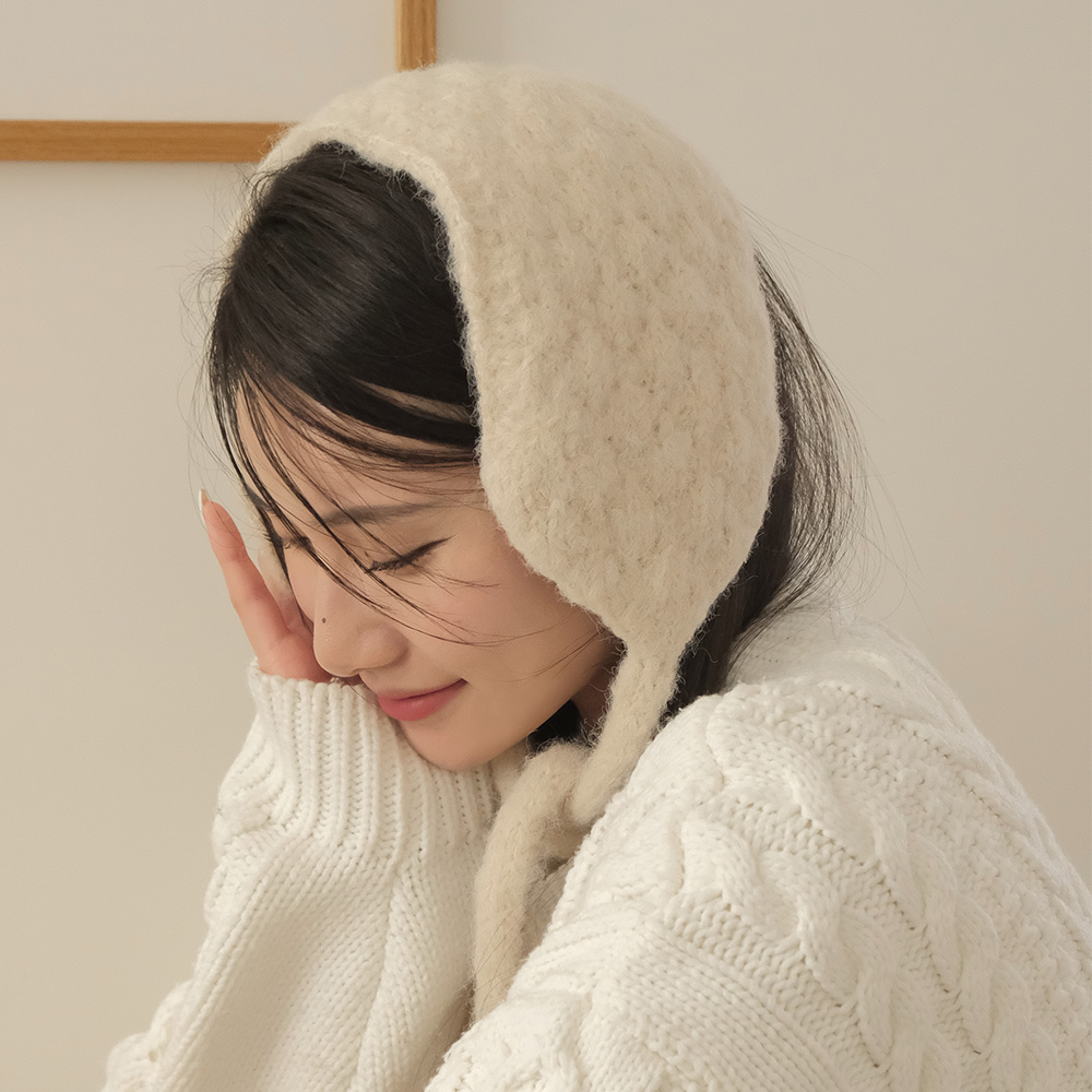 포근 니트 귀도리 방한 귀마개 이어워머 - 상세 이미지 2