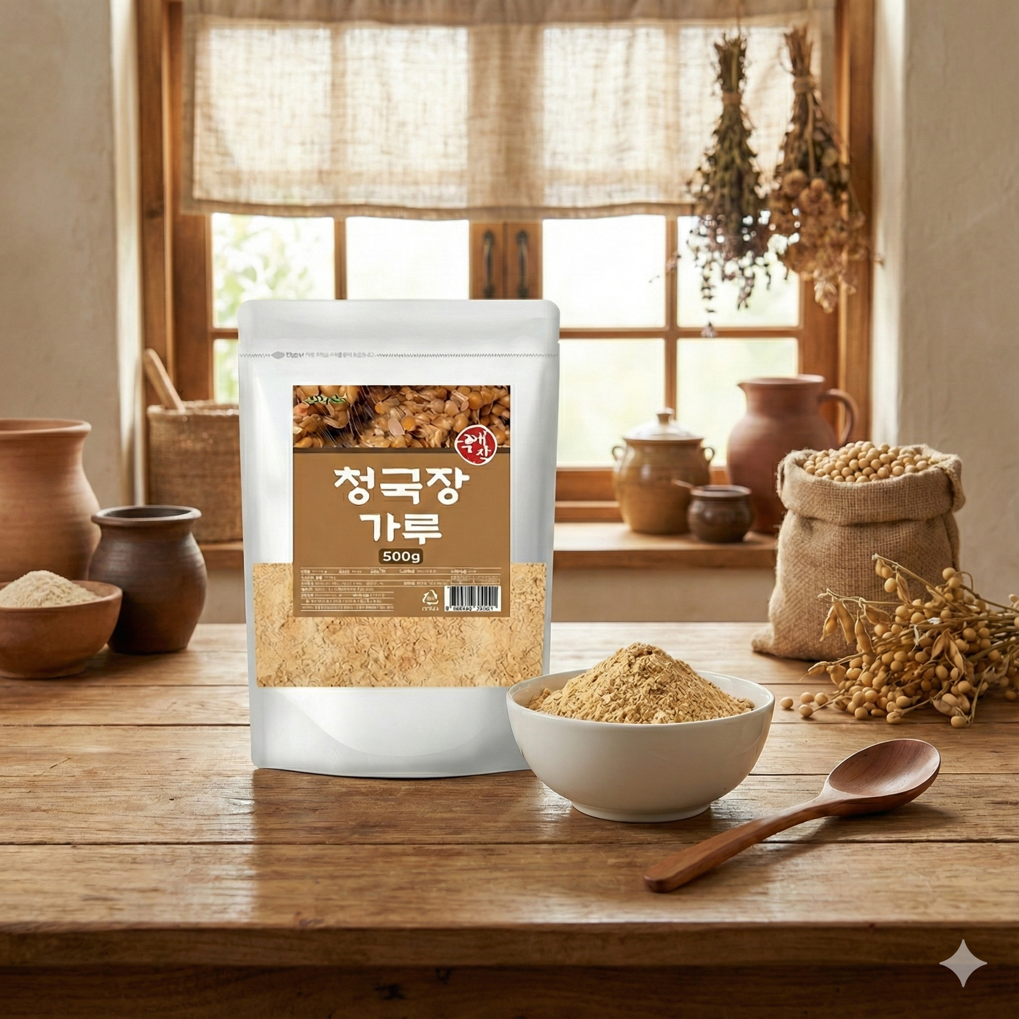 발효콩분말 청국장가루 먹는 방법 생식가루 선식 500g, 1개 이미지 6