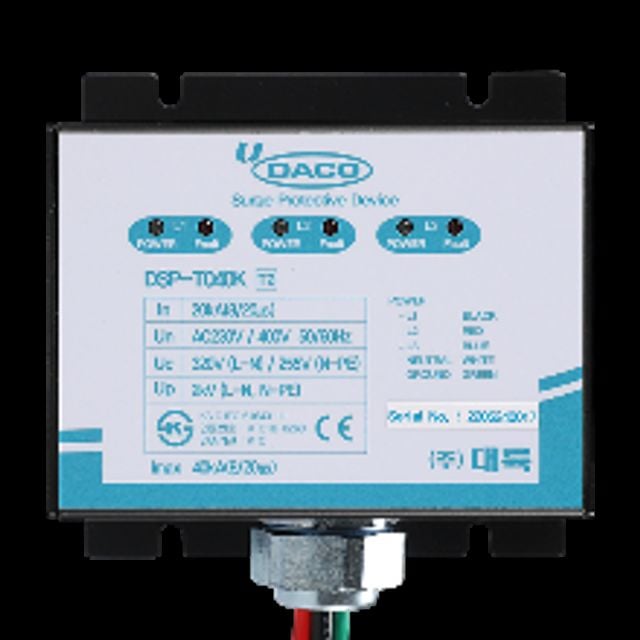낙뢰보호기 SPD 서지보호기 DSP-T040K lmax 40kA 3상4선식 서지프로텍터 옥외 분전반 배전반 대륙 - 상품 이미지