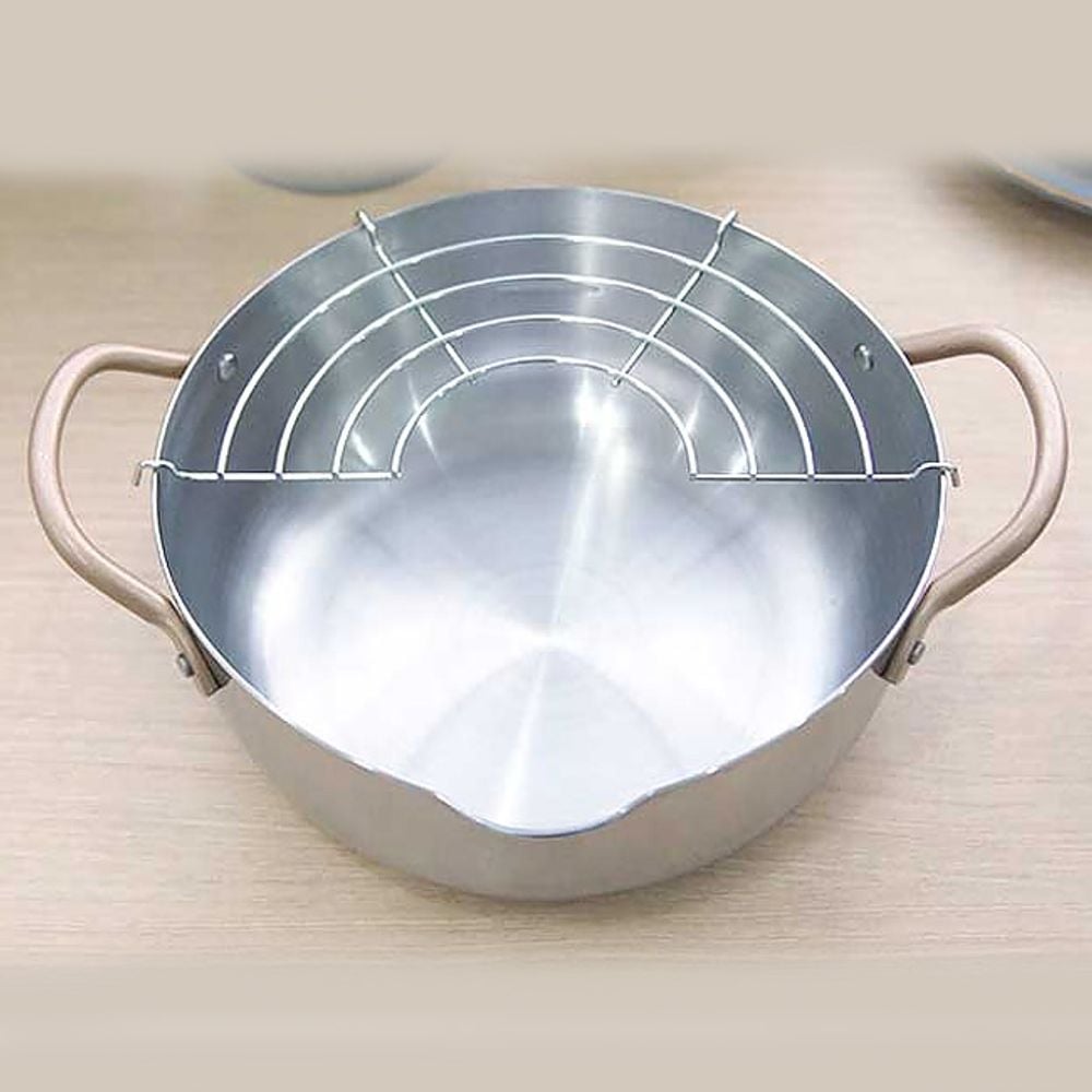 일본산 IH 스텐 튀김냄비 소 20cm 1P 바트포함 튀김팬 - 상품 이미지