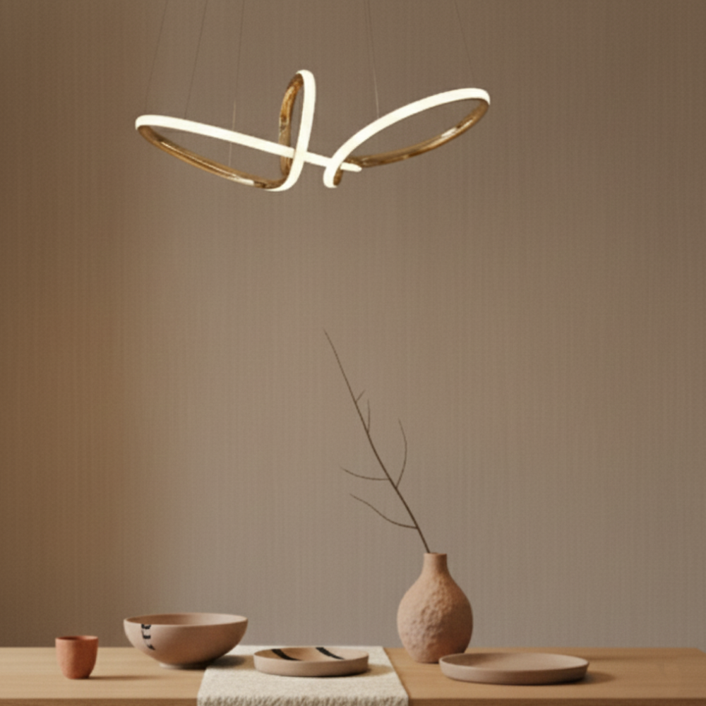 인피니티 루프 펜던트 40W LED 식탁등 골드 실버