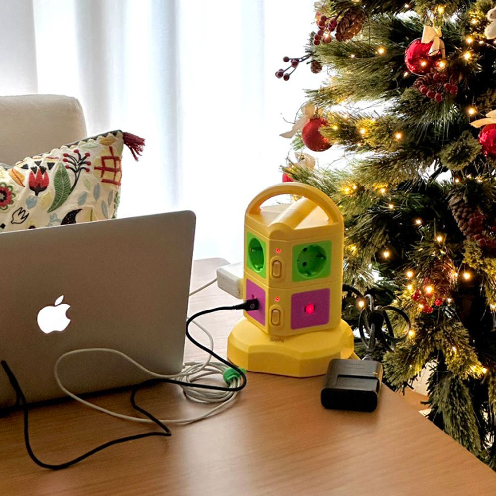 SOOPII 바이올렛 6구 멀티탭