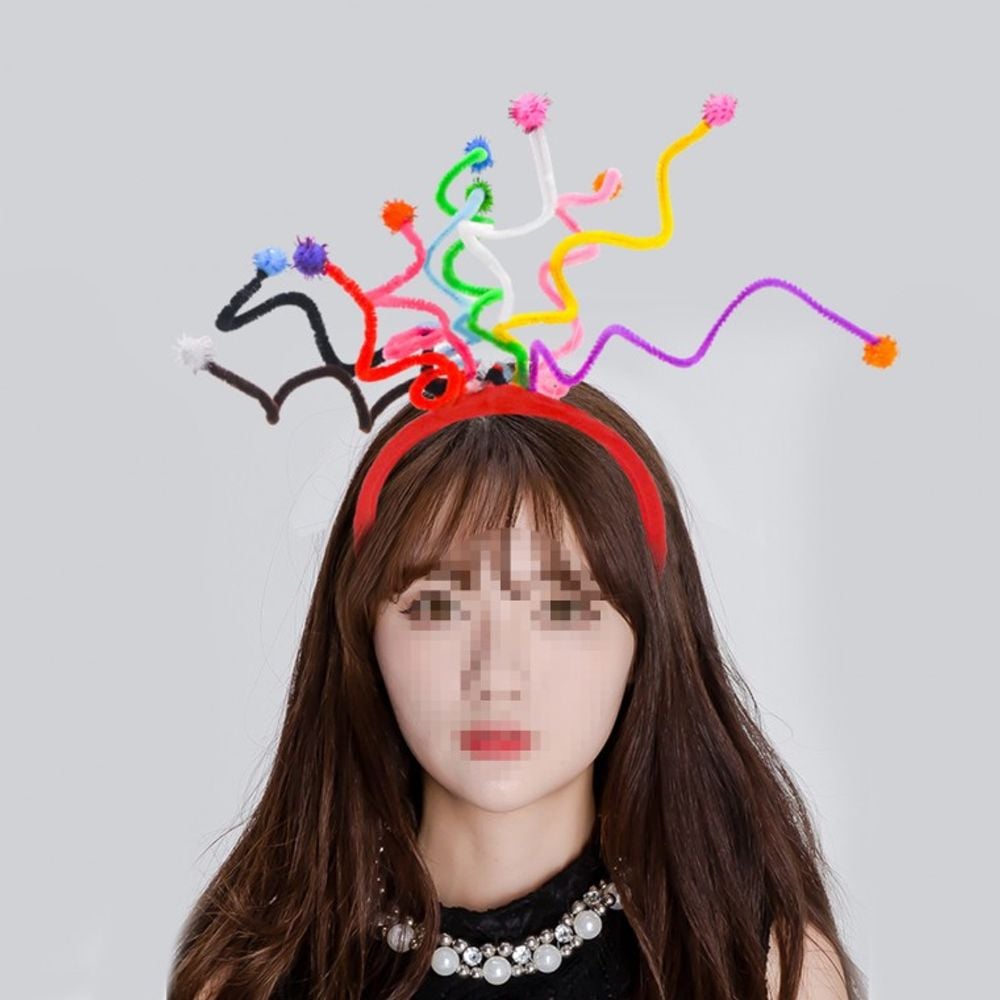 파티 축하 생일 촬영 행사 소품 레인보우스프링머리띠 - 상품 이미지