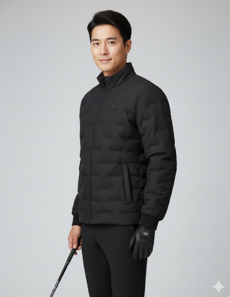 헤지스 남성 겨울 클래식한 퀼팅 패턴 필드룩 골프웨어 다운 패딩점퍼 - 상세 이미지 2