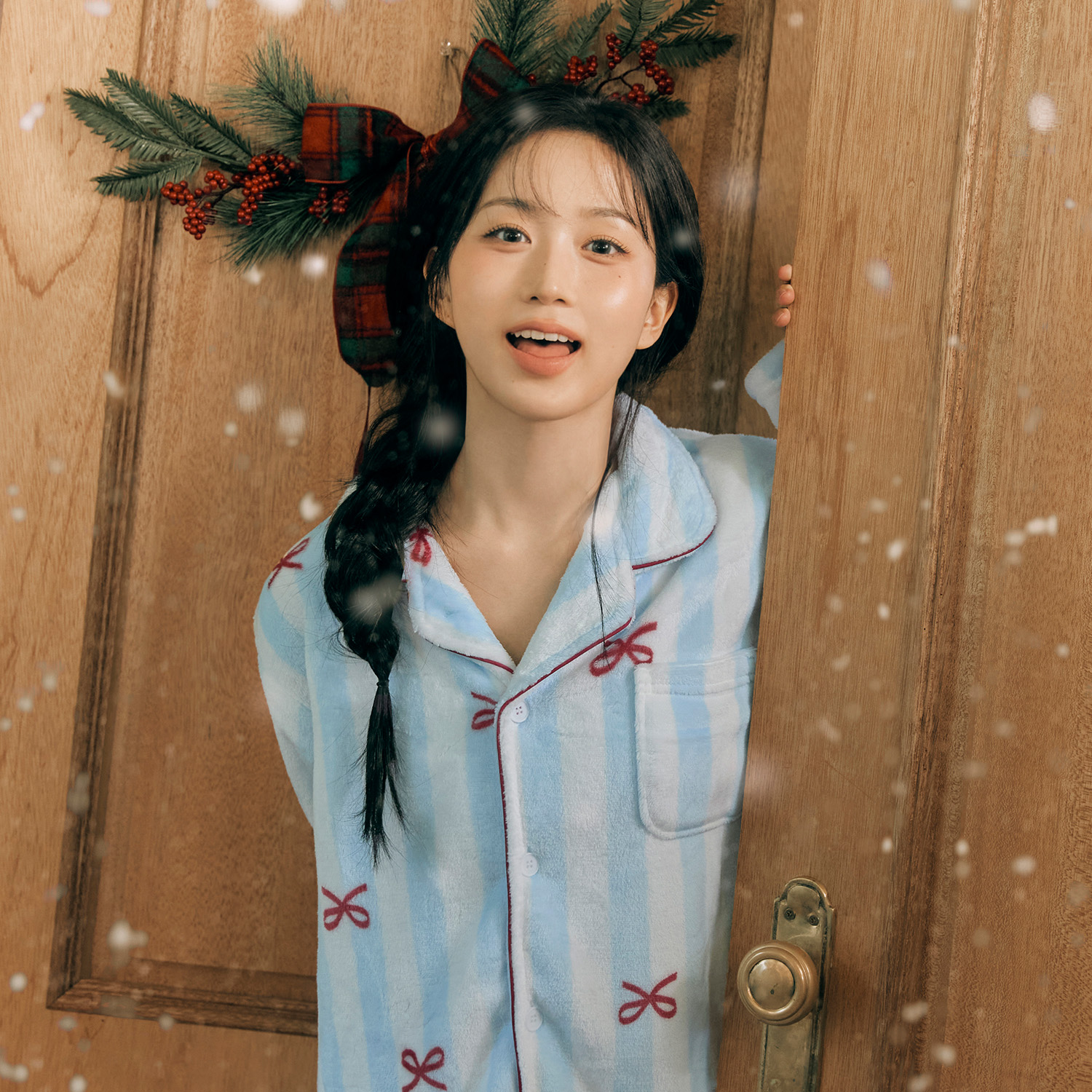 [도씨x해원'Pick] 플러피 보니 긴팔 커플 수면 잠옷 세트 홈웨어 : DOSSY