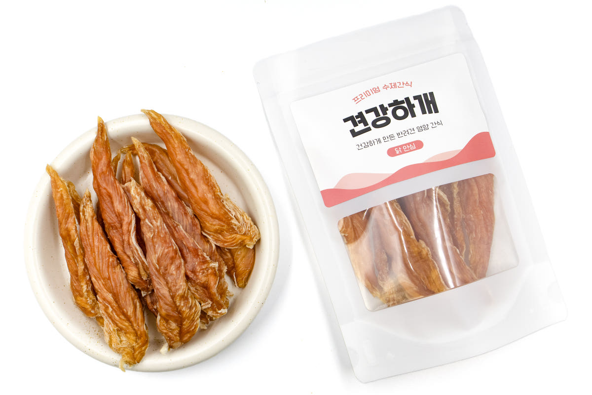 강아지 수제간식 국내산 닭 안심 육포 100g 가격 비교 견강하개 강아지 수제간식 국내산 닭 안심 육포 100g