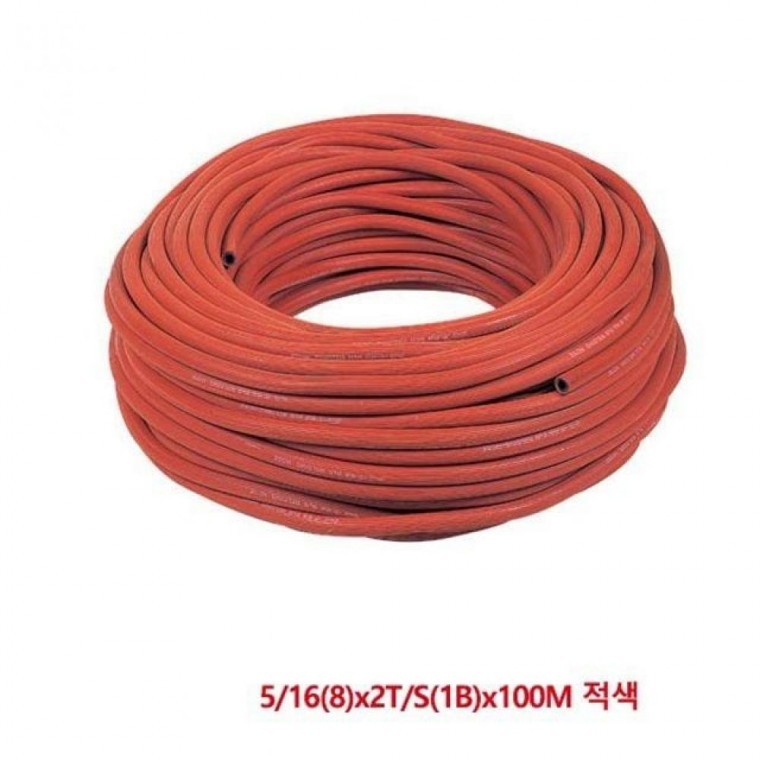 화승 8003845 고무아세틸렌호스 8mm x 100M(1B) - 상품 이미지
