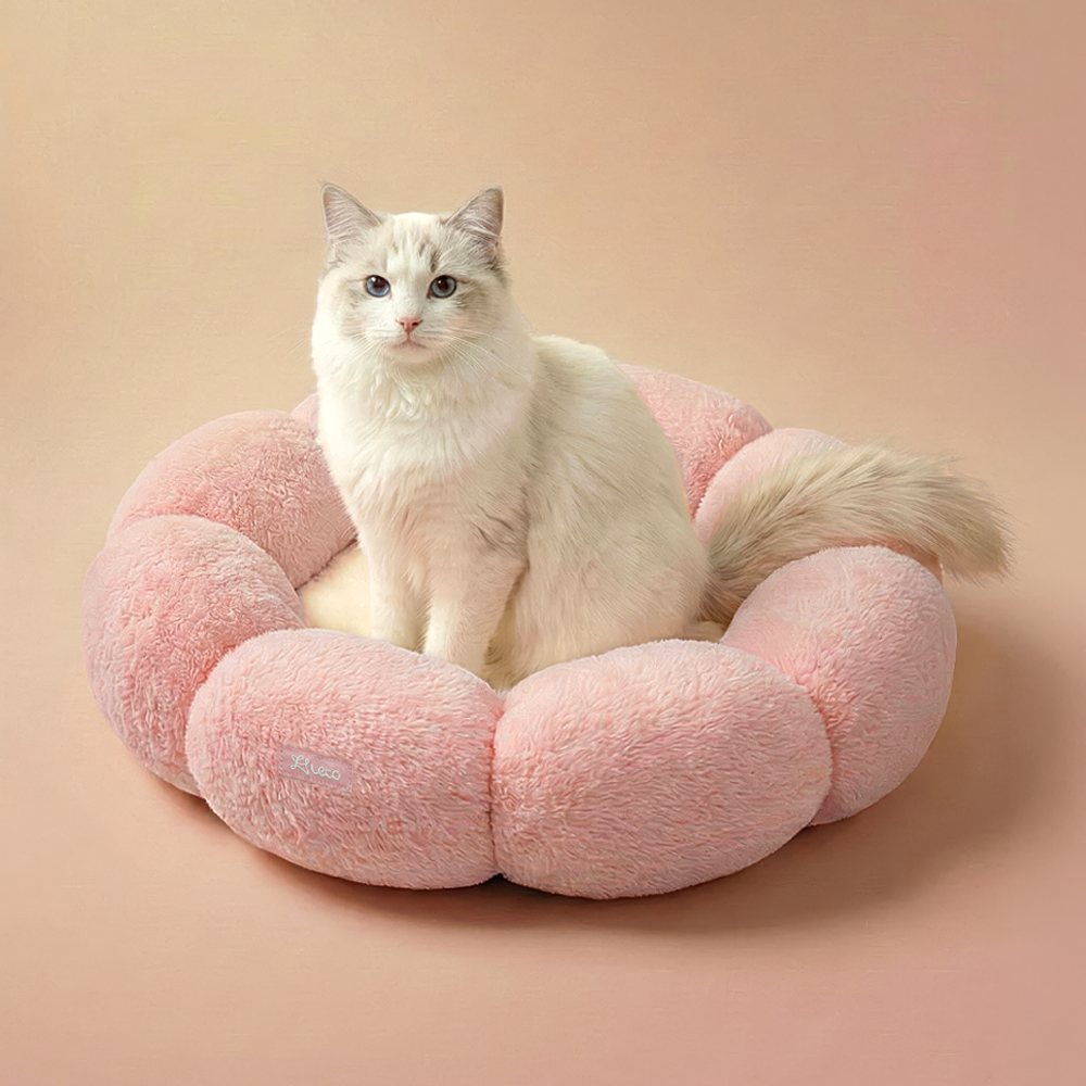 레토 강아지방석 고양이방석 플라워 도넛 쿠션