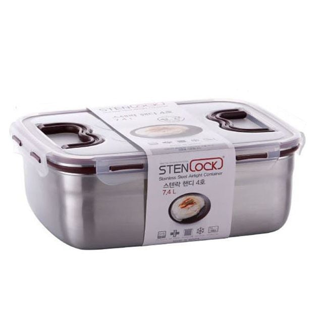 스텐락 김치통 스텐 밀폐용기 냉장고 반찬통 7.2L - 상품 이미지