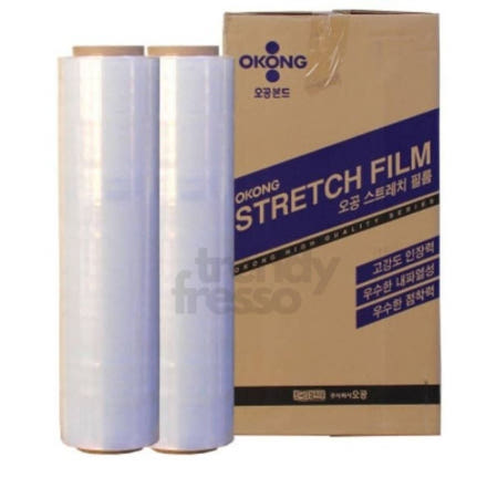 [트렌디프레소협력사]데이슬롯 스트레치필름 공업용랩 20x250x400m 8개입 오공스트레치필름 오공 포장용품