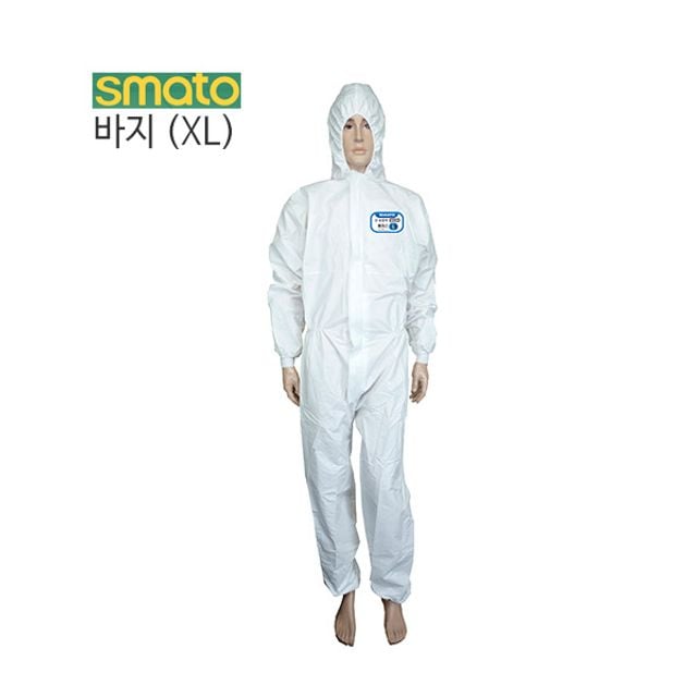 SF 보호복 일회용 작업복 원피스 흰색 XL (24개입) - 메인 이미지