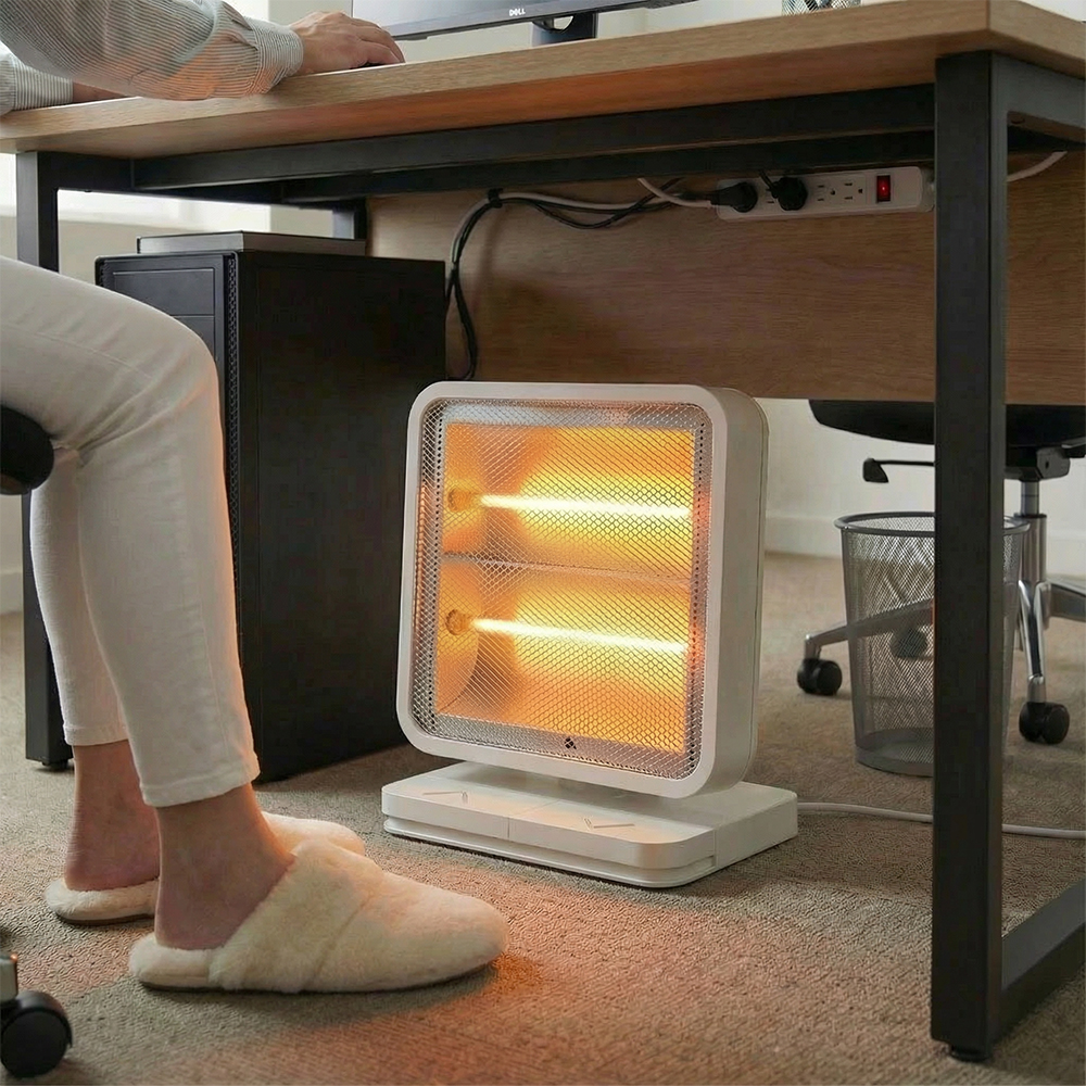 보본 미니 발난로 석영관 히터 쿼츠 난로 2단 VB-W750 소형 사무실용 풋터치