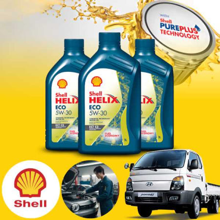 [자체제작]온루브 포터2(04~) CRDI 쉘 힐릭스 ECO ECT 5W-30 1L 합성엔진오일