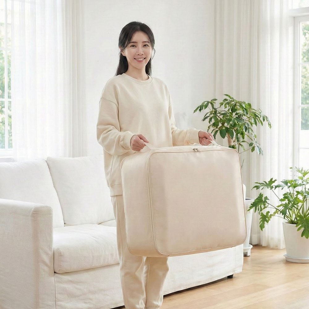 이불 정리함 이불파우치 보관함 가방 수납함 1칸, 옥스포드정리함-대, 1개 - 상세 이미지 5