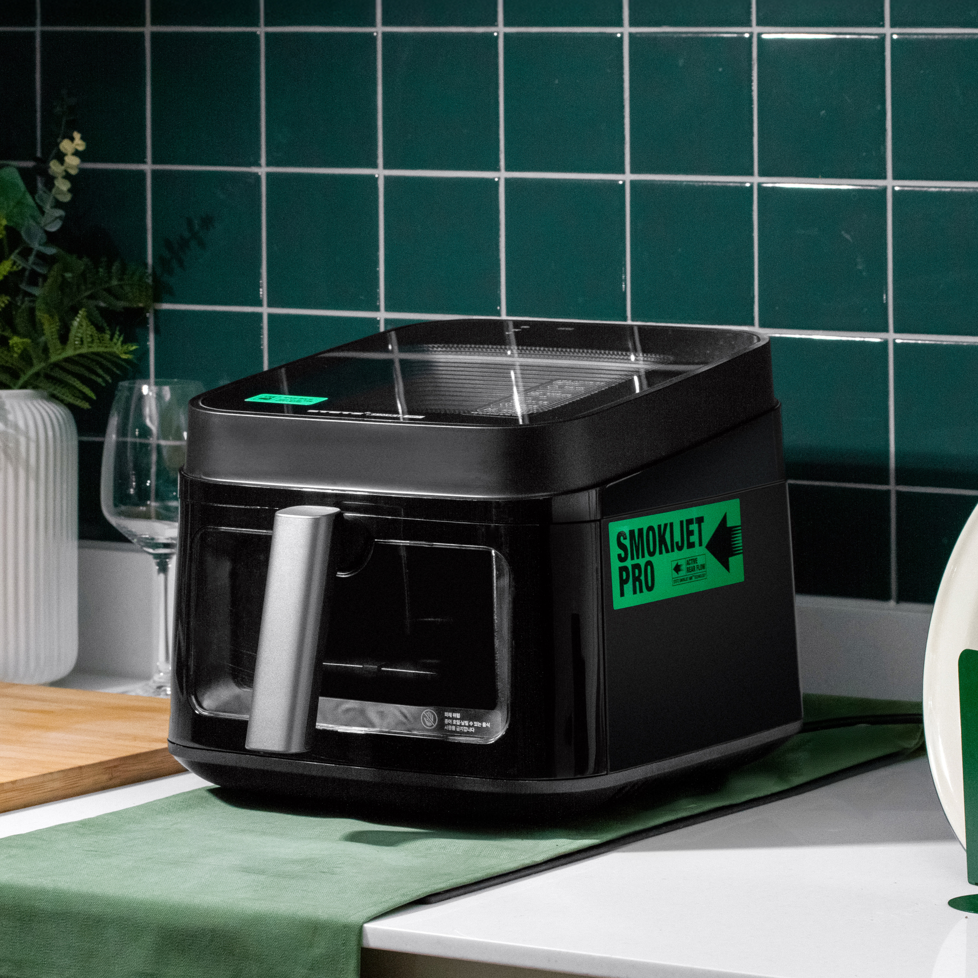 스테츠 스모키젯 프로 윈도우 에어프라이어 6.5L 글라스 고기 스테이크 삼겹살