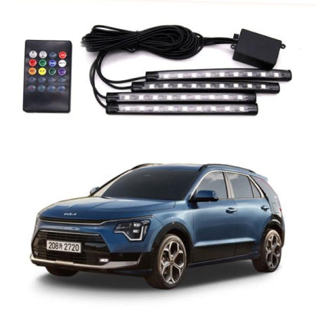 깔끔한 더 2024 니로 RGB LED풋등 자동차 용품 17cm 36LED