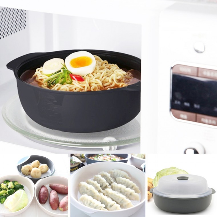 티본 전자렌지 찜기 빅사이즈1p 과일야채보관용기 전자레인지 만능 찜기 멀티찜기 보관용기 - 상품 이미지