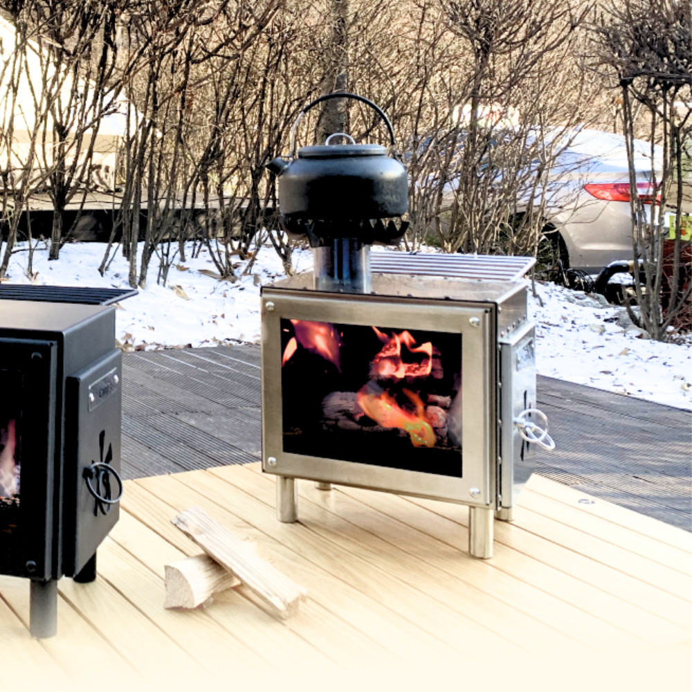 캠프365 화목난로 휴대용 화로대 불멍 감성 장작 스토브 우드스토브 시그니쳐 포켓 벽난로