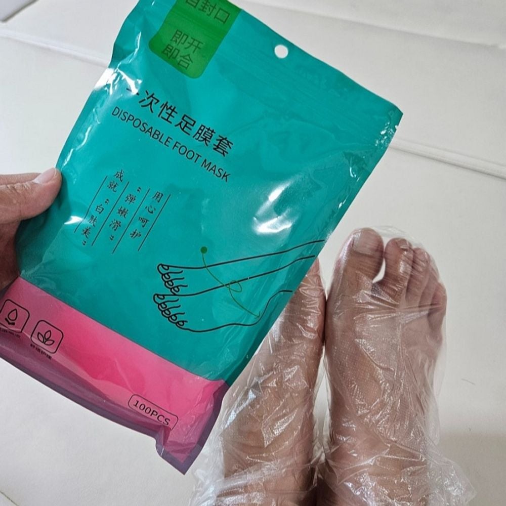 일회용 비닐 풋커버 100매 1팩 발마사지 풋비닐 - 상품 이미지