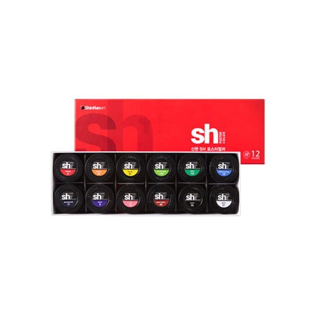 신한 준전문가용 SH 포스터물감 12색 30ml - 메인 이미지