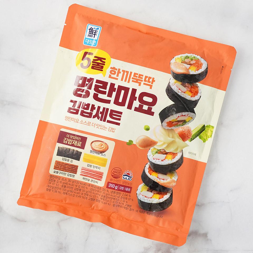 메가마트 사조대림 5줄 한끼뚝딱 명란마요 김밥세트 310g - 상세 이미지 2