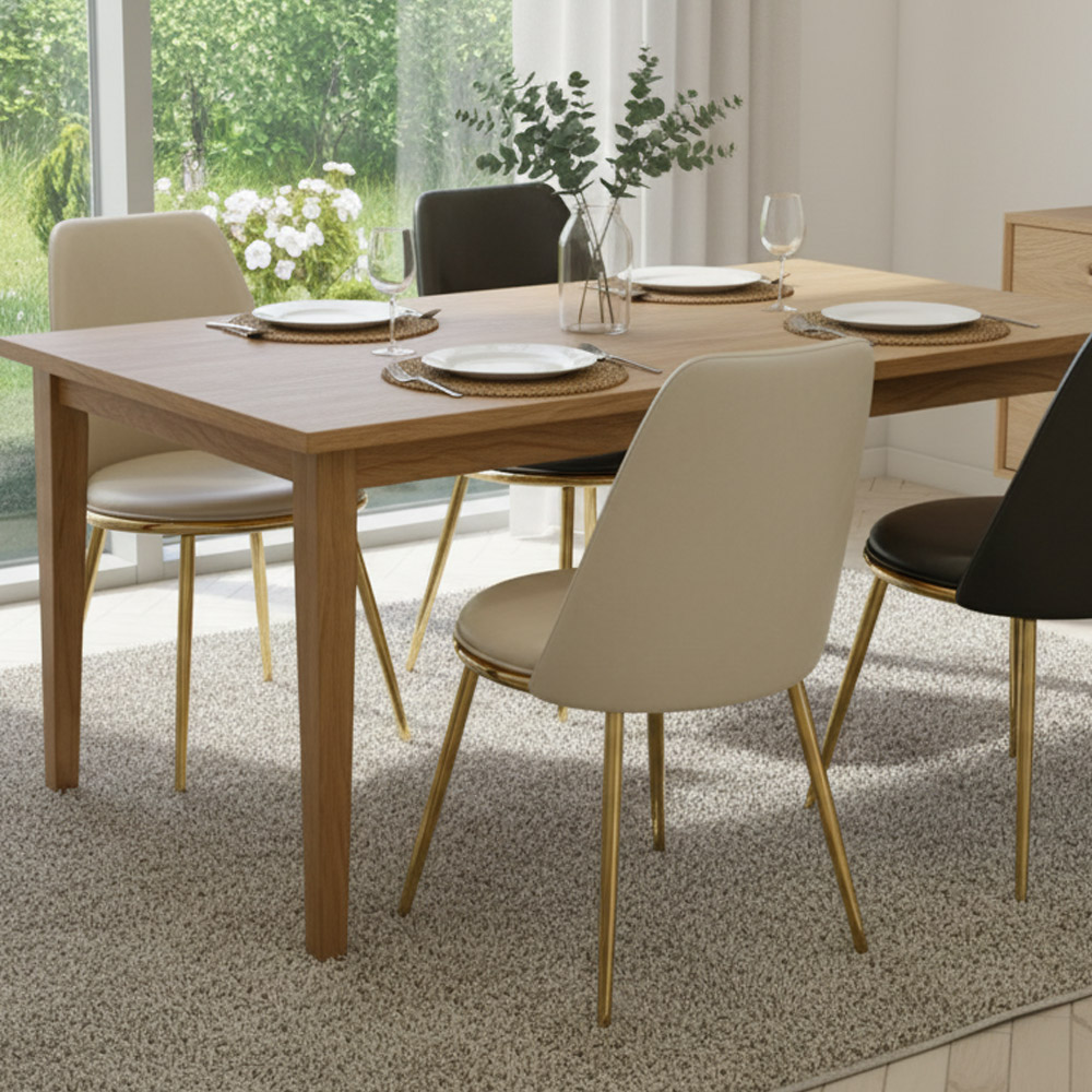 1+1 돌체 인테리어 디자인 카페체어 골드 식탁의자