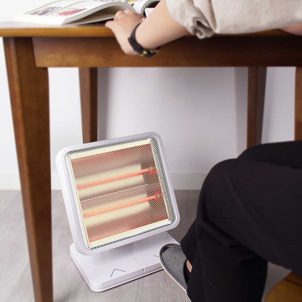 보본 미니 발난로 석영관 히터 쿼츠 난로 2단 VB-W750 소형 사무실용 풋터치