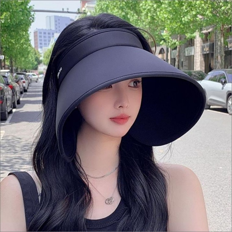 햇빛가리개 썬캡 모자 넓은챙 돌돌이 선캡 햇빛차단 썬바이저 - 상품 이미지