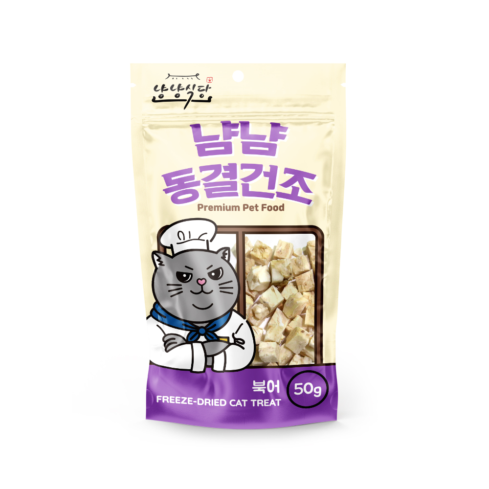 냥냥식당 냠냠 동결건조간식 북어, 50g, 1개 제품 이미지