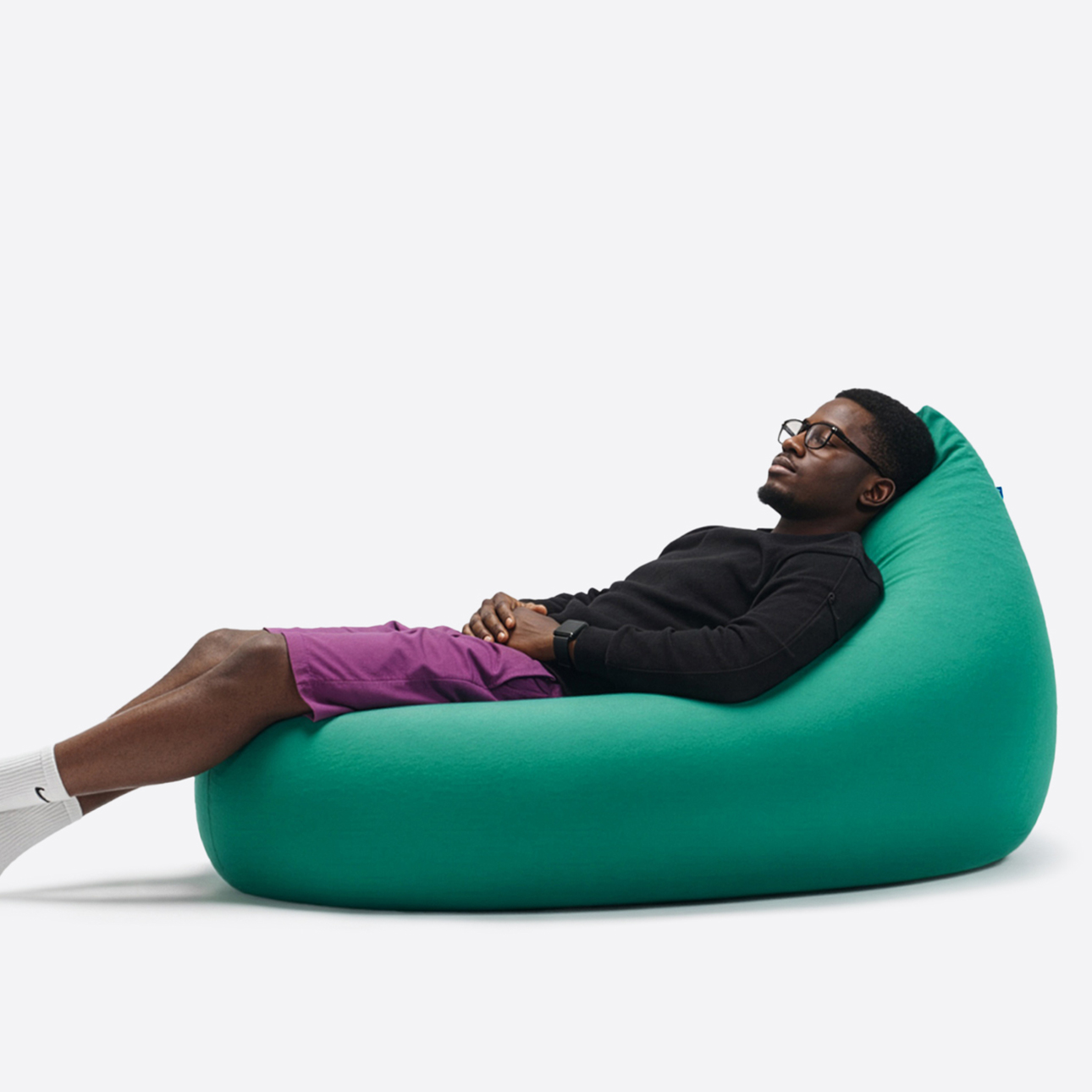 NEW 폴리몰리 LT201 그랜드 1인용 대형 빈백 소파 스판 안락 의자 쿠션 파스텔민트