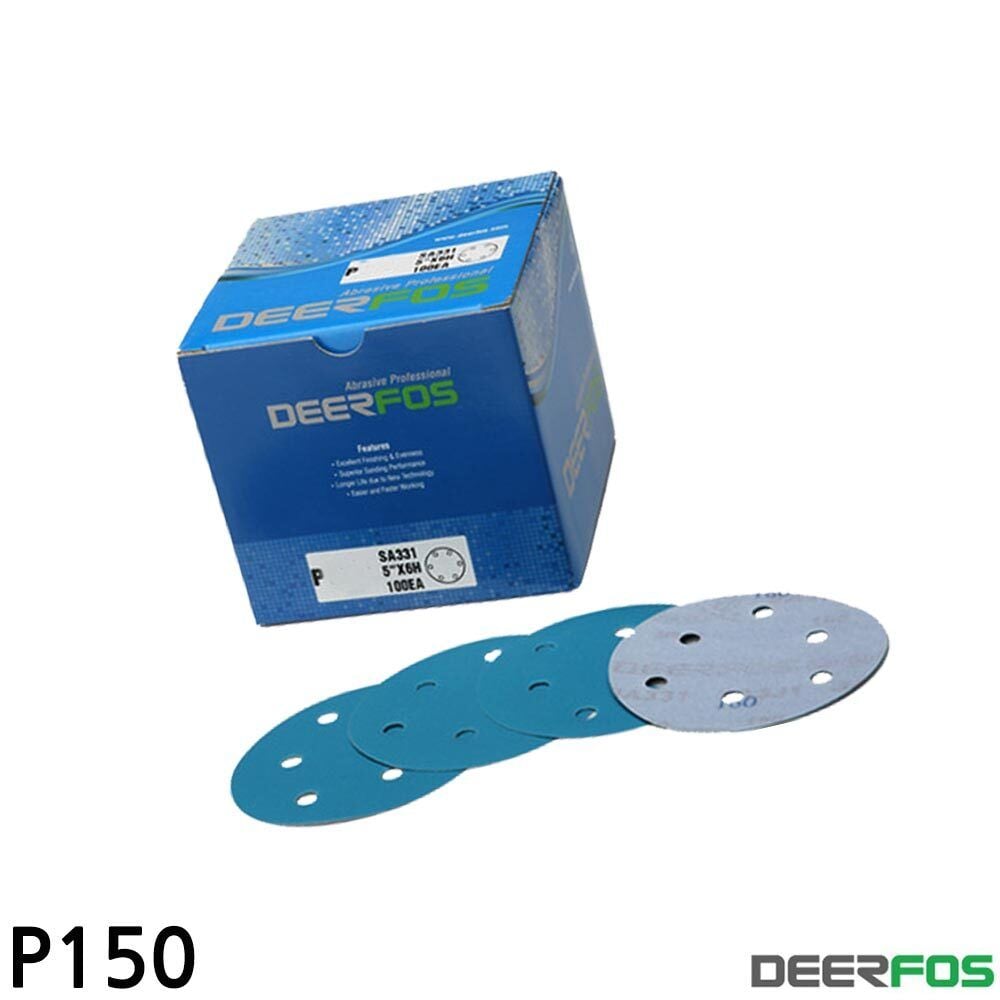 150방 사포 원형사포 샌더 연마포 원형 127mm SA331 - 상품 이미지