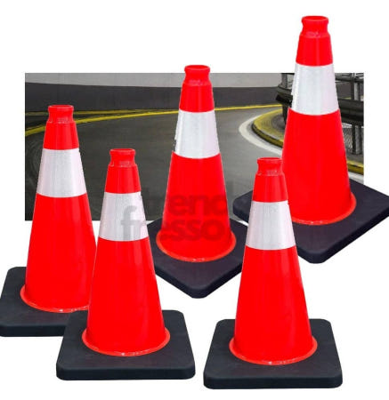 [트렌디프레소협력사]데이슬롯 컬러콘 소형5개 러버콘 주차꼬깔 주차금지대