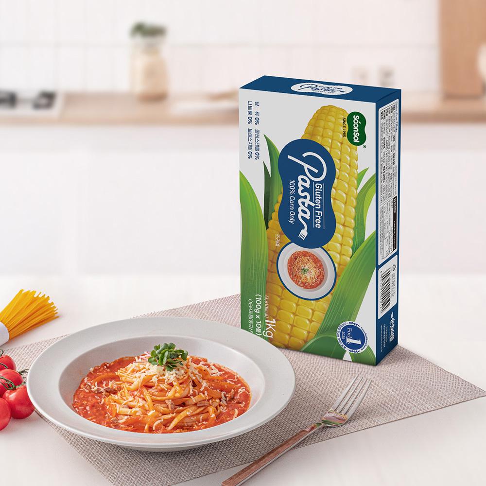 순솔 100% 콘파스타 글루텐프리 다이어트 파스타면 1kg, 1개 - 상품 이미지
