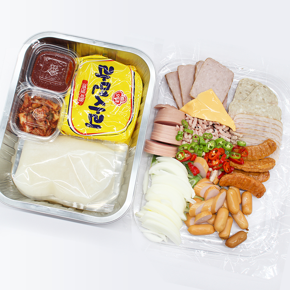 부대찌개 밀키트 6가지햄 사골육수 라면사리포함 냉장간편완제품 2-3인분 이미지 6