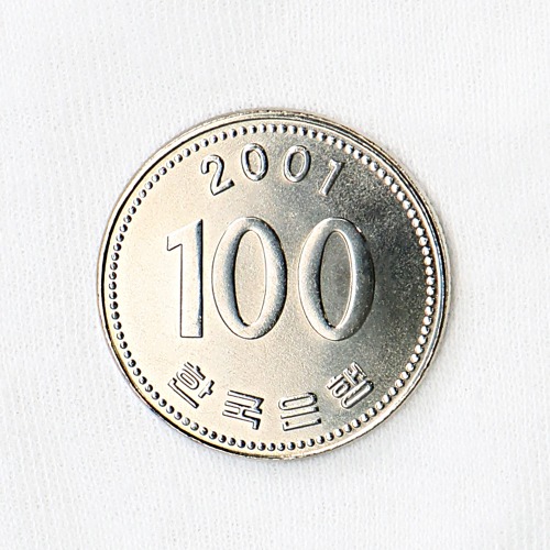 한국은행 2001년 100주 미사용 낱개 알주화 - 메인 이미지