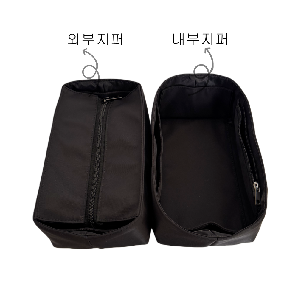 미두 디올 뚜주흐 스몰  미디움  미듐  토트백 호환 나일론 이너백 방수 지퍼형 - 상세 이미지 4