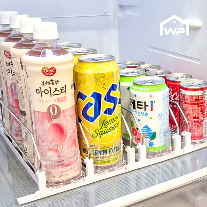 냉장고 자동정렬 캔 음료 디스펜서 2라인+1라인 세트 - 메인 이미지