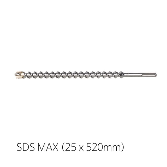 4날 SDS MAX(25mm x 520mm)비트 텅스텐카바이드팁 - 메인 이미지