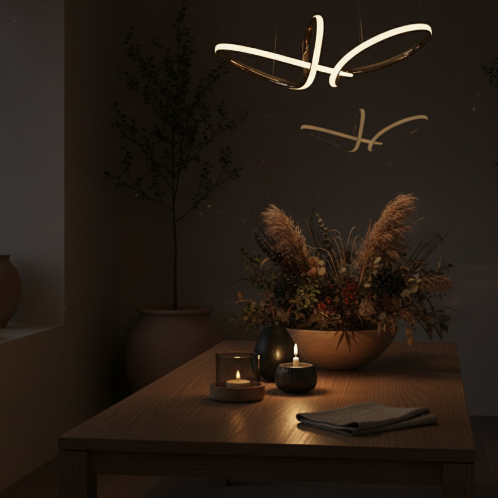 인피니티 루프 펜던트 40W LED 식탁등 골드 실버