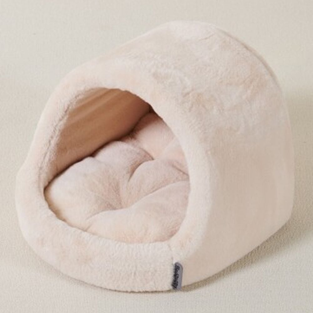 강아지 극세사 포근한 하우스 1P 동글이 숨숨집 - 상품 이미지