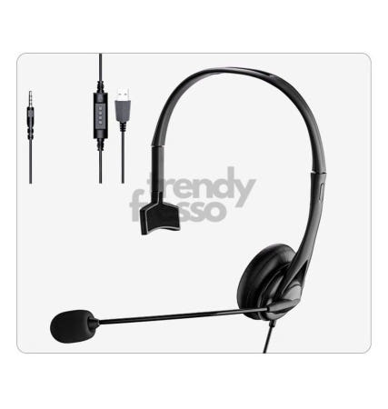 [트렌디프레소협력사]데이슬롯 수업용 마이크 유선헤드셋 노트북 텔레마케터 인터넷강의